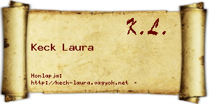 Keck Laura névjegykártya